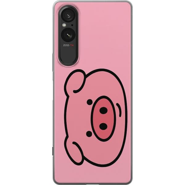Sony Xperia 5 V Läpinäkyvä kuori Kawaii Piggy