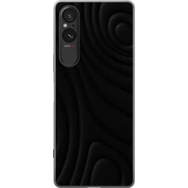 Sony Xperia 5 V Gjennomsiktig deksel Svarte Bølger