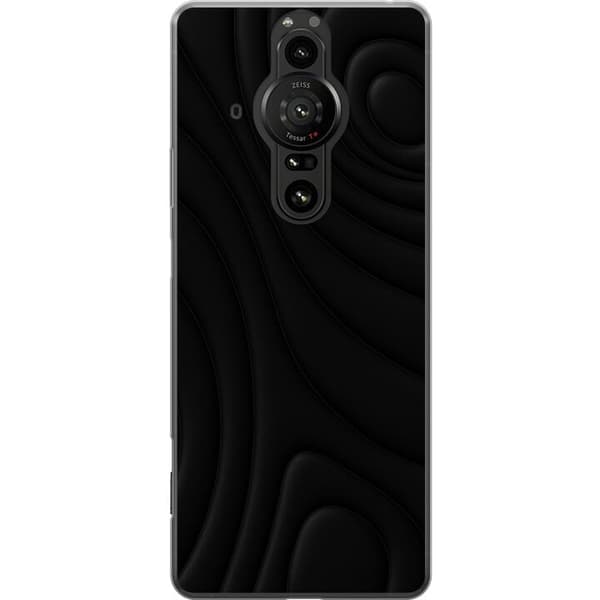 Sony Xperia Pro-I Gjennomsiktig deksel Svarte Bølger