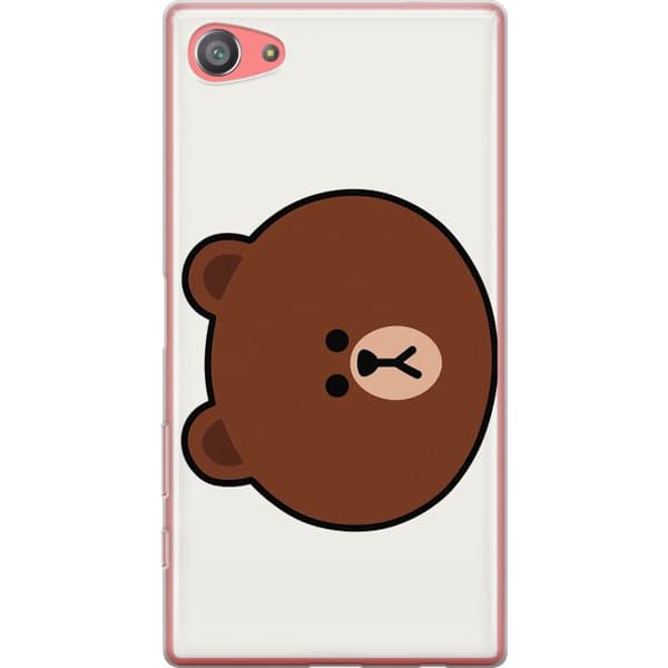 Sony Xperia Z5 Compact Gjennomsiktig deksel line friends brown