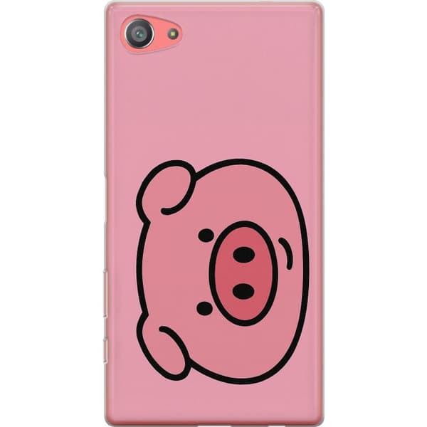 Sony Xperia Z5 Compact Läpinäkyvä kuori Kawaii Piggy