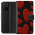 Miniatyrbilde 1 av 3: Samsung Galaxy S10 Lite Lommeboketui Røde Fløyels hjerter