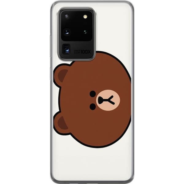 Samsung Galaxy S20 Ultra Gennemsigtig cover line friends brown