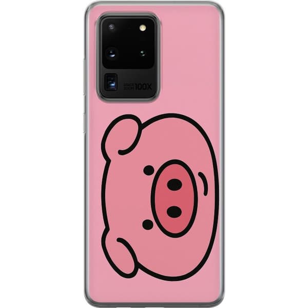 Samsung Galaxy S20 Ultra Läpinäkyvä kuori Kawaii Piggy