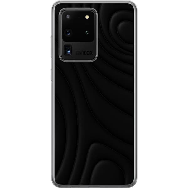 Samsung Galaxy S20 Ultra Läpinäkyvä kuori Tummat Aallot