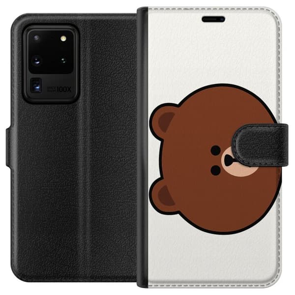 Samsung Galaxy S20 Ultra Tegnebogsetui line friends brown