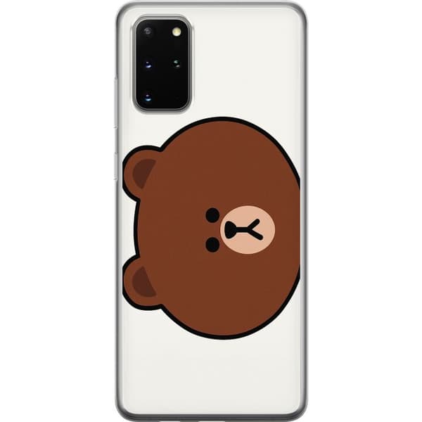 Samsung Galaxy S20+ Läpinäkyvä kuori line friends brown