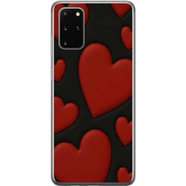 Samsung Galaxy S20+ Genomskinligt Skal Red Velvet Hearts