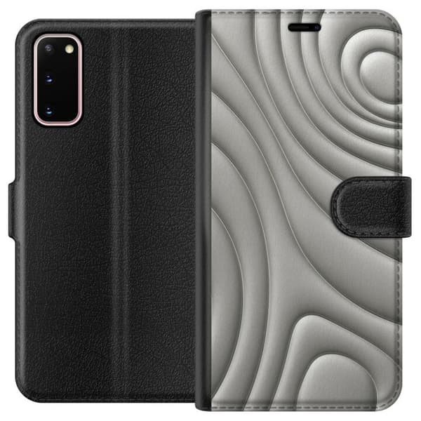 Samsung Galaxy S20 Tegnebogsetui Sølvbølger
