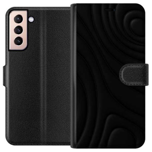 Samsung Galaxy S21 Plånboksfodral Black Waves