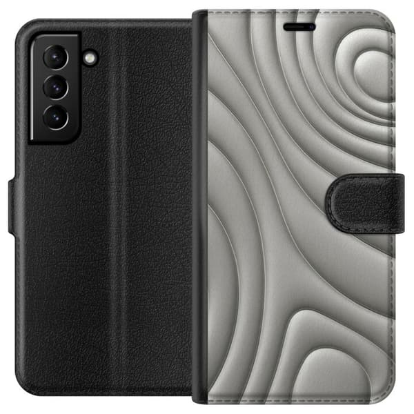 Samsung Galaxy S21+ 5G Plånboksfodral Silver Waves