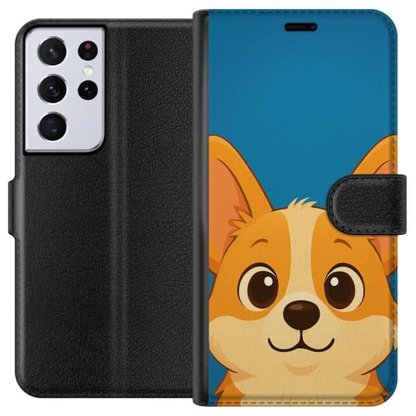 Samsung Galaxy S21 Ultra 5G Plånboksfodral Hello Corgi