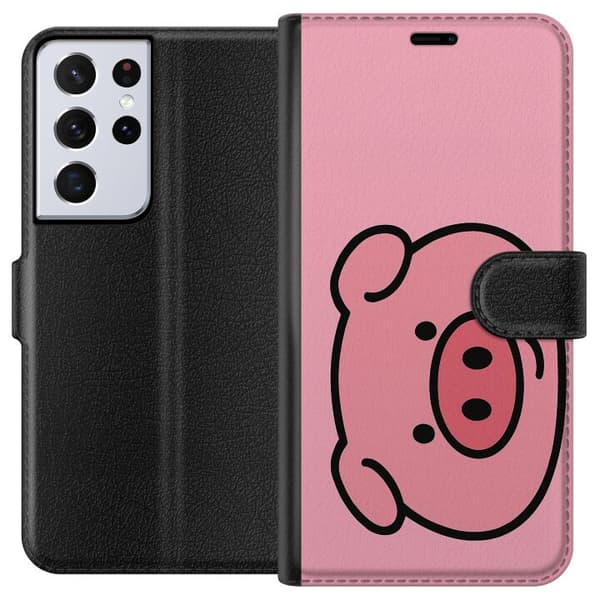 Samsung Galaxy S21 Ultra 5G Lommeboketui Kawaii Piggy