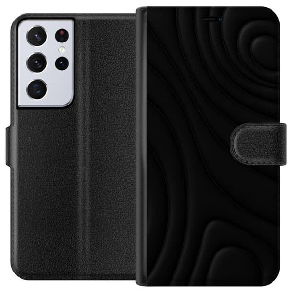 Samsung Galaxy S21 Ultra 5G Plånboksfodral Black Waves