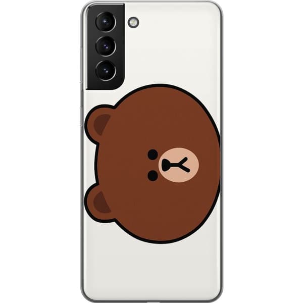 Samsung Galaxy S21+ 5G Genomskinligt Skal line friends brown