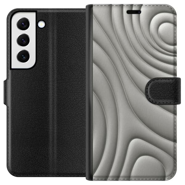 Samsung Galaxy S22+ 5G Plånboksfodral Silver Waves