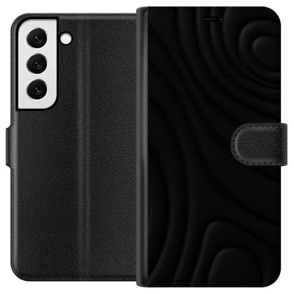 Samsung Galaxy S22+ 5G Lommeboketui Svarte Bølger