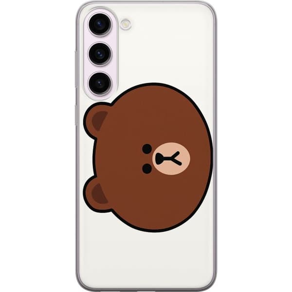 Samsung Galaxy S23+ Genomskinligt Skal line friends brown