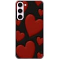 Miniatyrbillede 1 af 3: Samsung Galaxy S23+ Gennemsigtig cover Rød Fløjlshjerter