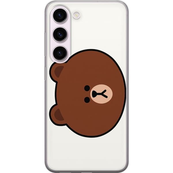 Samsung Galaxy S23 Gennemsigtig cover line friends brown