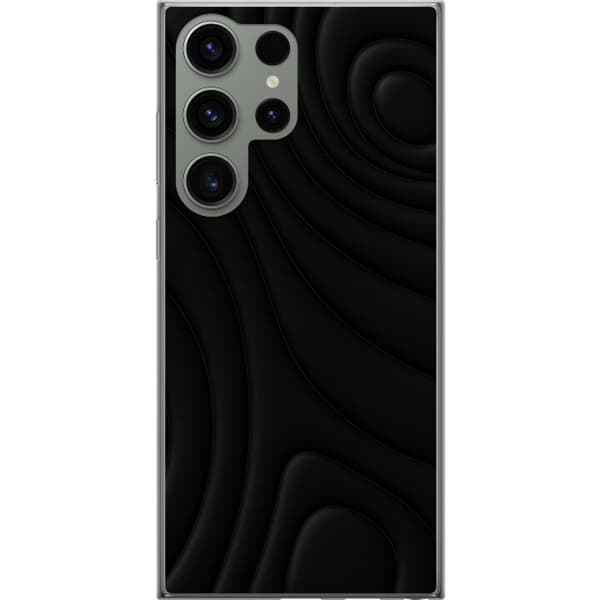 Samsung Galaxy S23 Ultra Gjennomsiktig deksel Svarte Bølger