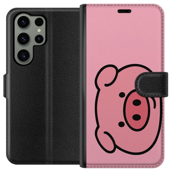 Samsung Galaxy S23 Ultra Tegnebogsetui Kawaii Piggy