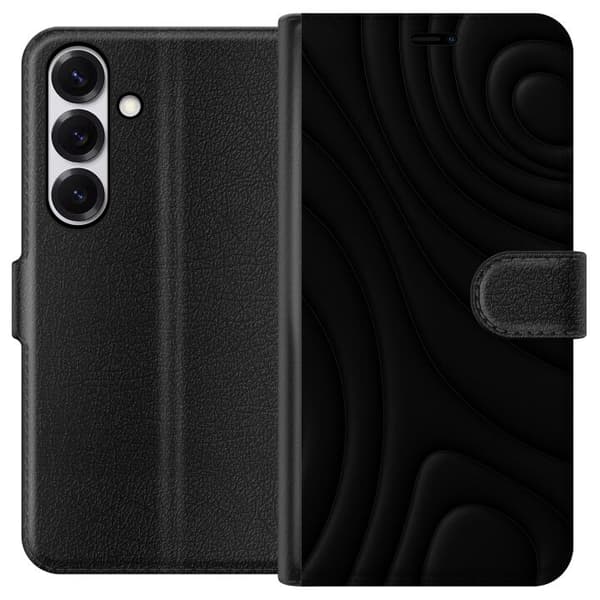 Samsung Galaxy S25 Lommeboketui Svarte Bølger