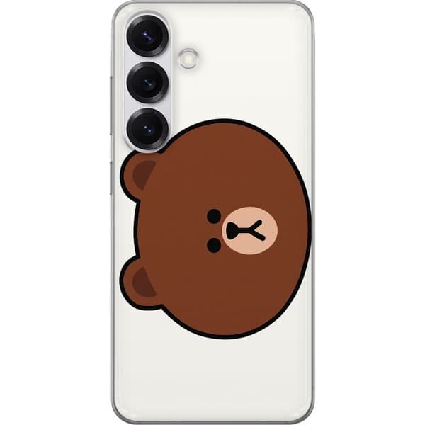 Samsung Galaxy S25 Läpinäkyvä kuori line friends brown