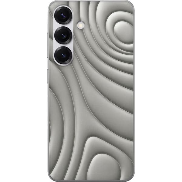 Samsung Galaxy S25 Genomskinligt Skal Silver Waves