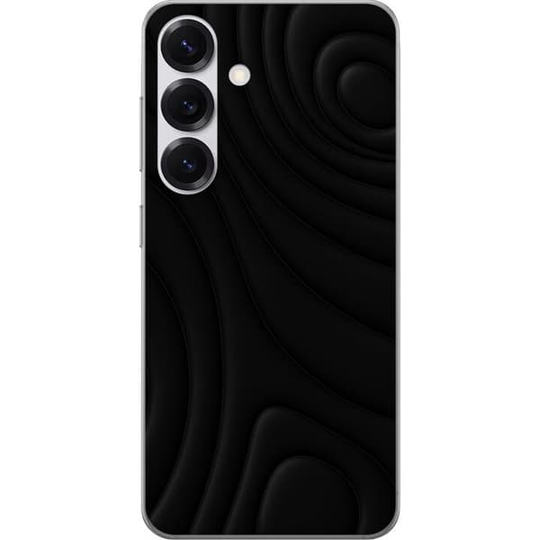 Samsung Galaxy S25 Gennemsigtig cover Sorte Bølger