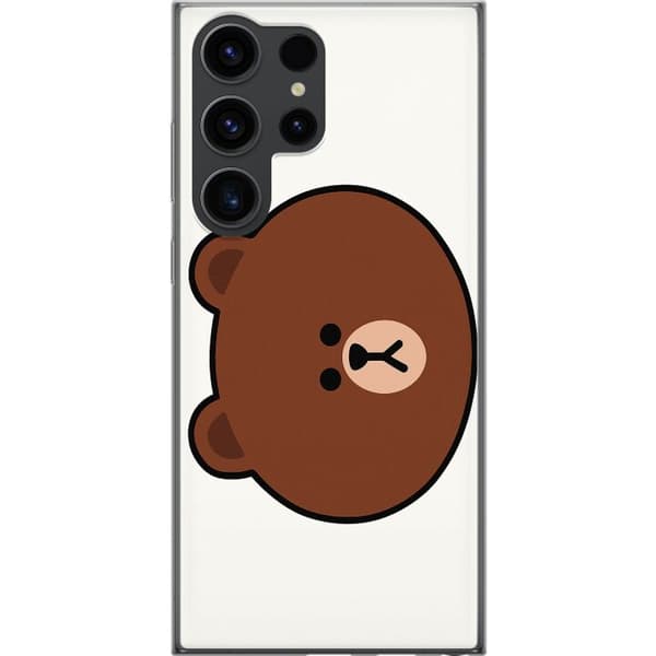 Samsung Galaxy S24 Ultra Gennemsigtig cover line friends brown