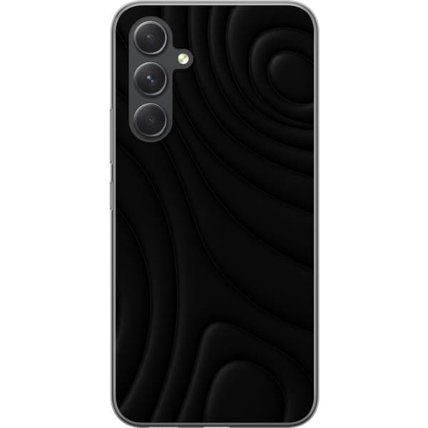 Samsung Galaxy S24 FE Gjennomsiktig deksel Svarte Bølger