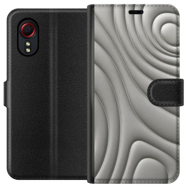 Samsung Galaxy Xcover 5 Tegnebogsetui Sølvbølger