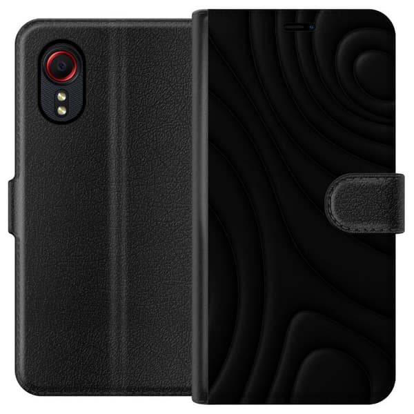 Samsung Galaxy Xcover 5 Tegnebogsetui Sorte Bølger