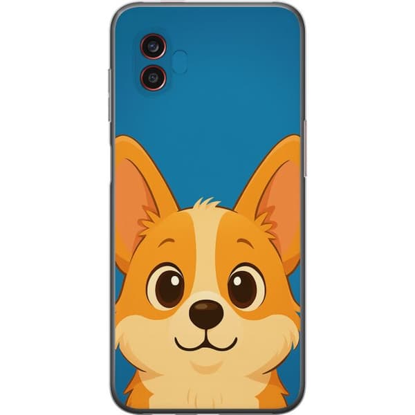 Samsung Galaxy Xcover6 Pro Genomskinligt Skal Hello Corgi