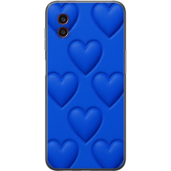 Samsung Galaxy Xcover6 Pro Genomskinligt Skal Blue Hearts