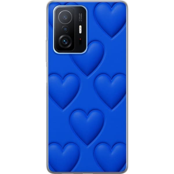 Xiaomi 11T Pro Läpinäkyvä kuori Siniset Sydämet