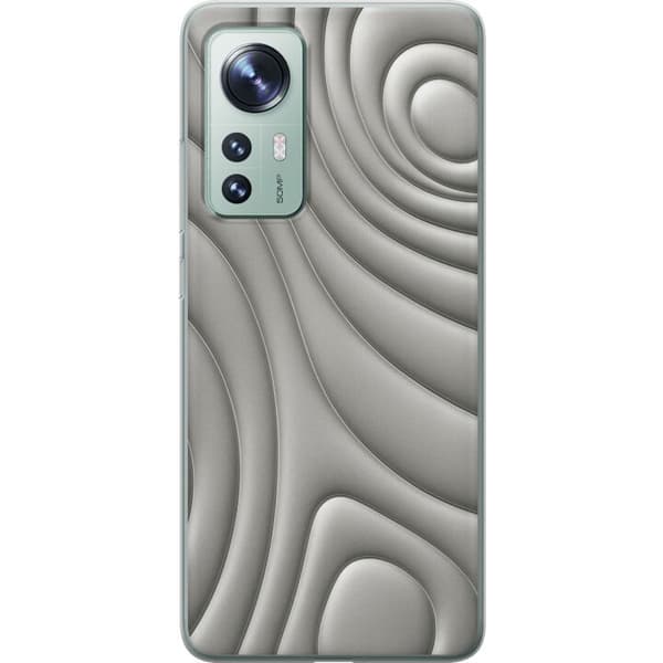 Xiaomi 12 Genomskinligt Skal Silver Waves