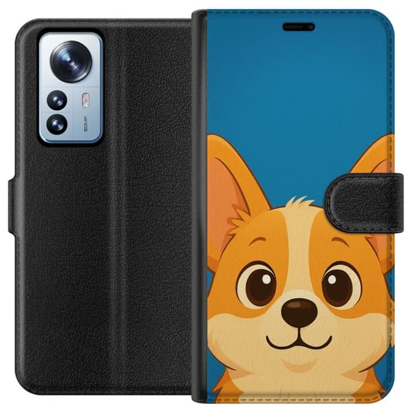 Xiaomi 12 Pro Tegnebogsetui Hello Corgi