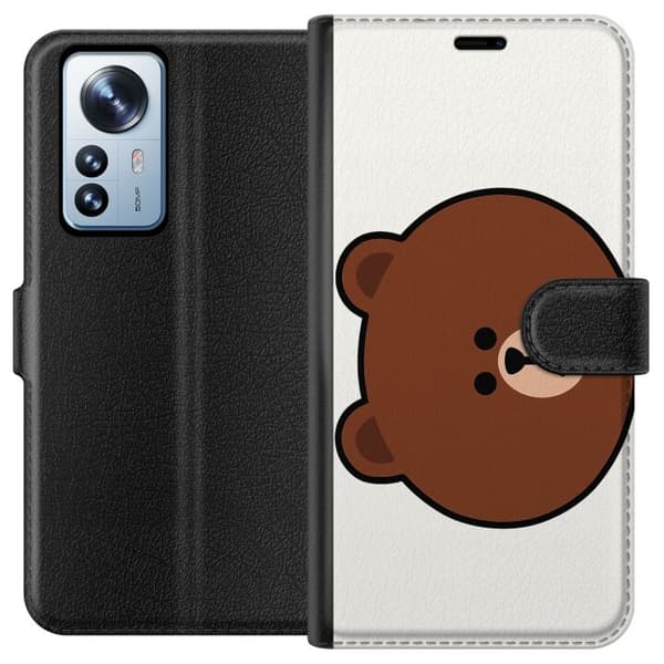 Xiaomi 12 Pro Plånboksfodral line friends brown
