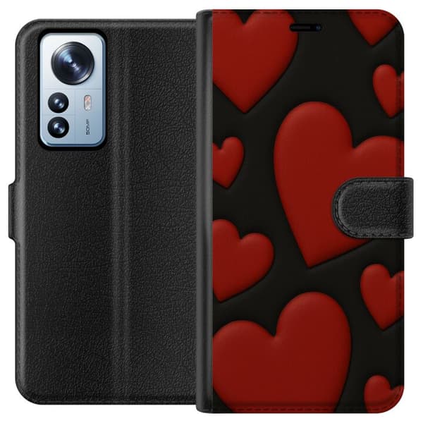 Xiaomi 12 Pro Plånboksfodral Red Velvet Hearts