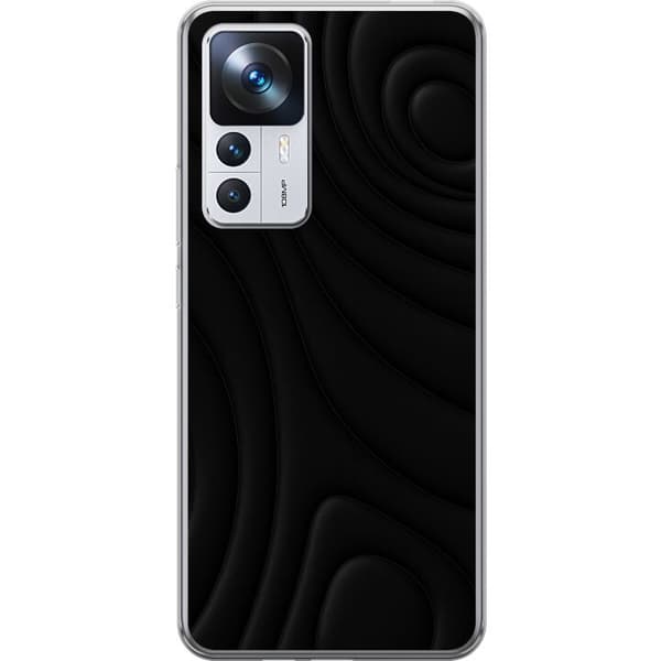Xiaomi 12T Genomskinligt Skal Black Waves