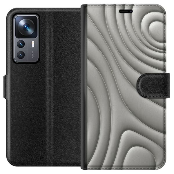 Xiaomi 12T Pro Tegnebogsetui Sølvbølger