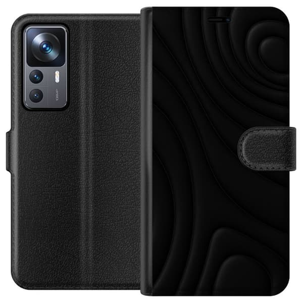 Xiaomi 12T Pro Tegnebogsetui Sorte Bølger