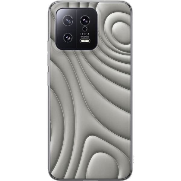Xiaomi 13 Läpinäkyvä kuori Hopea-aallot