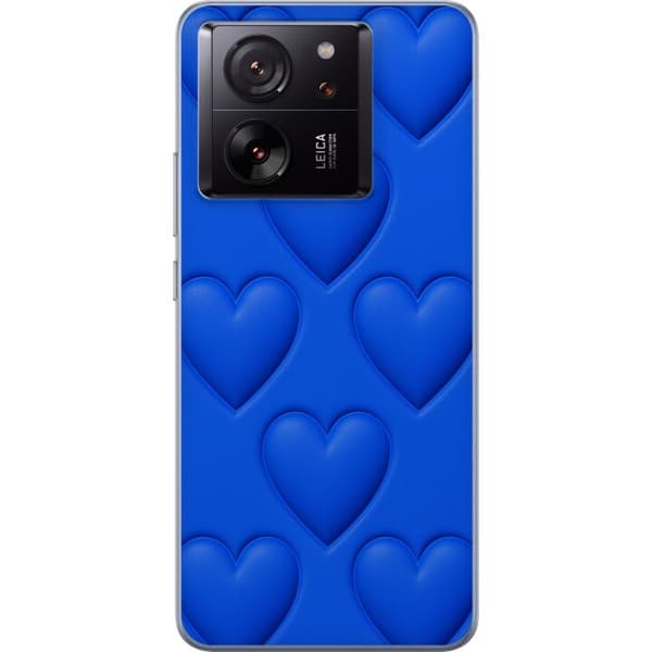Xiaomi 13T Pro Läpinäkyvä kuori Siniset Sydämet