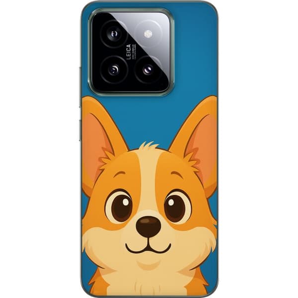 Xiaomi 14 Genomskinligt Skal Hello Corgi