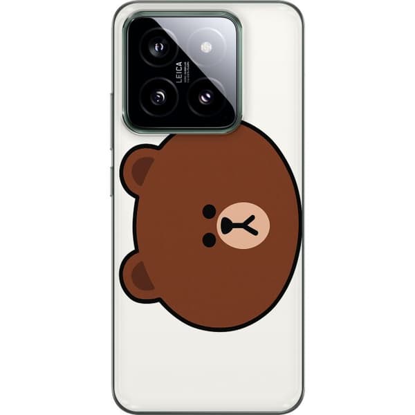Xiaomi 14 Gjennomsiktig deksel line friends brown