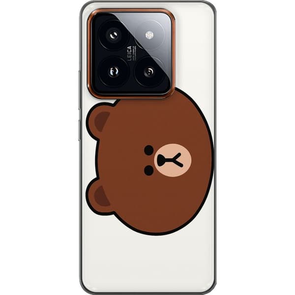 Xiaomi 14 Pro Läpinäkyvä kuori line friends brown