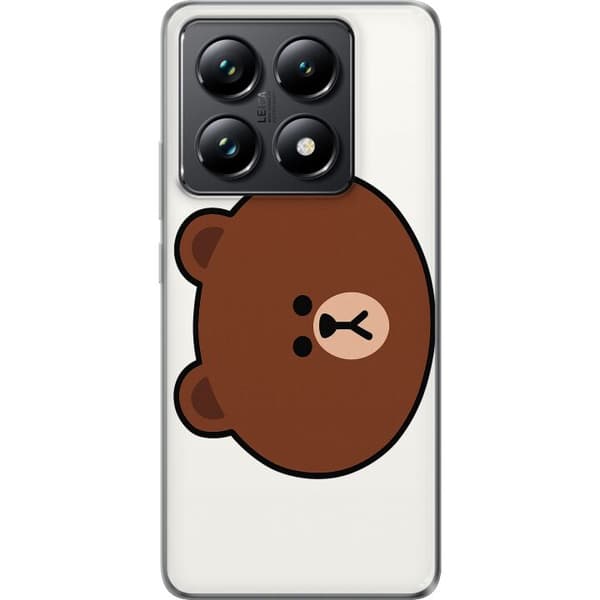 Xiaomi 14T Pro Läpinäkyvä kuori line friends brown